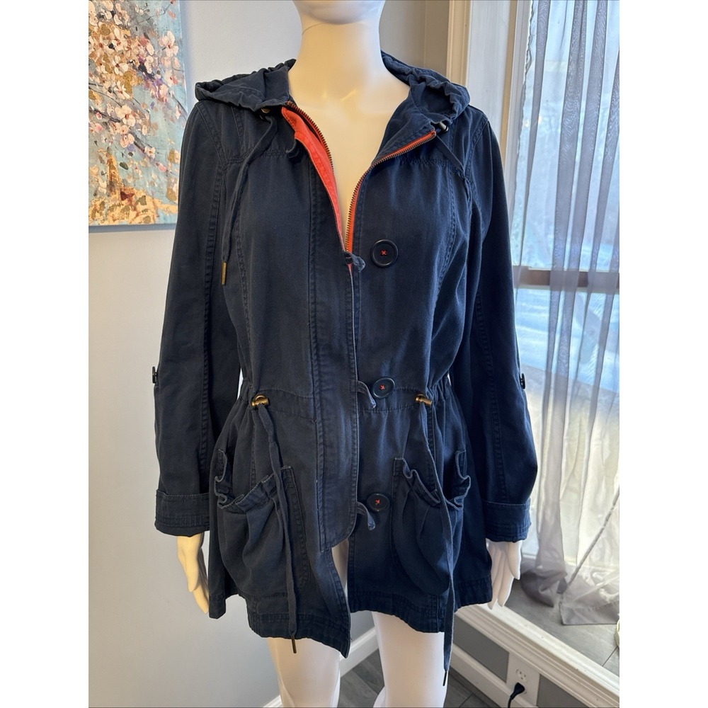 Vintage Mossimo Supply Co Navy Orange Utility Jacket Women's L Utility Y2K Retro